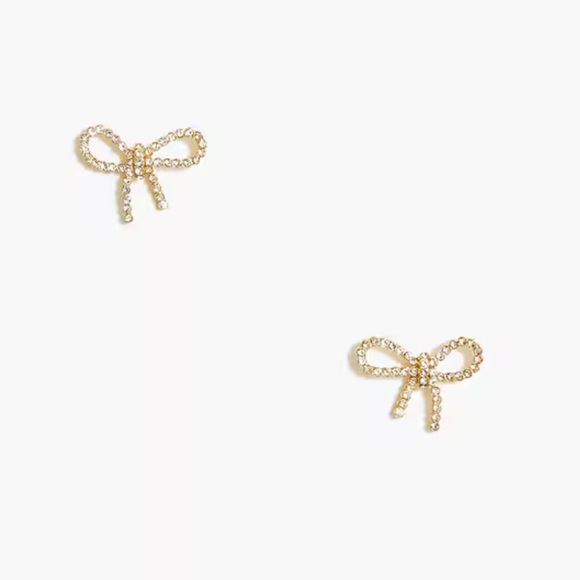 J. Crew Jewelry - NWT J. Crew Crystal Bow Stud Earrings